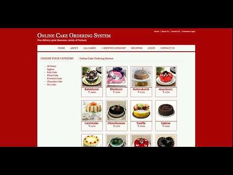 Online Cake Ordering System | Java JSP Servlet Project | Java JSP CRUD Project