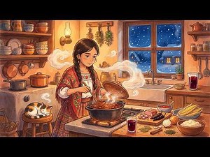 Cozy Mexican Courtyard to Kitchen: Tamales Rojos Night ASMR | Ghibli Style Slow Living & Cooking