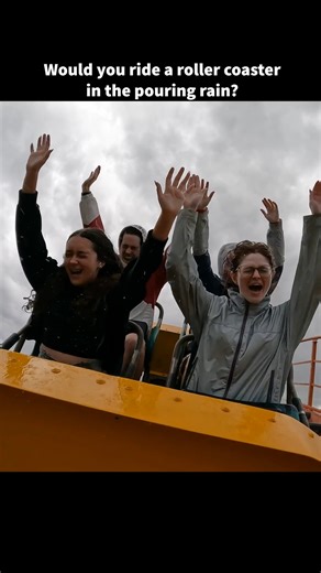 7.3K views · 65 reactions | Would you ride a roller coaster in the pouring rain??? #rollercoaster #amusementpark #themepark #travel | Theme Park Review | Facebook