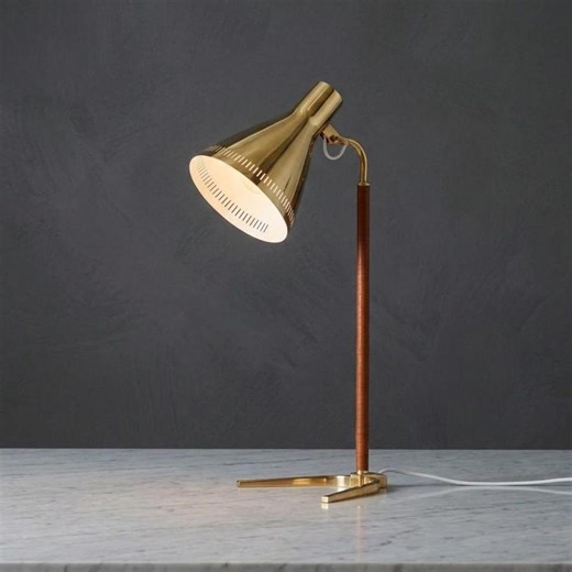 Handmade Mid Century Modern Brass Table Lamp – Vintage Style 1950s Desk Lighting | Minimalist Desk Lamp | Retro Home Decoration - Etsy