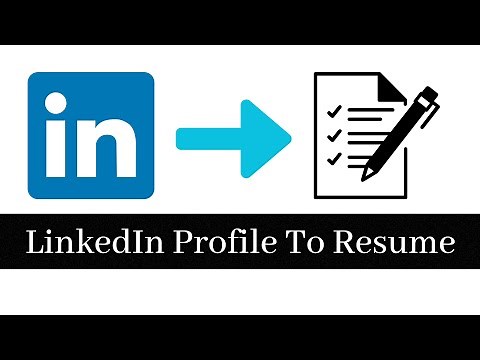 Convert Your LinkedIn Profile into an Eye-Catching Resume || LinkedIn Profile to CV || KickResume