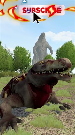 GODZILLA Vs. SCP 682 buaya #shorts