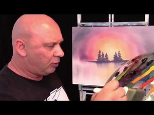 painting tutorial for beginners step by step sunset