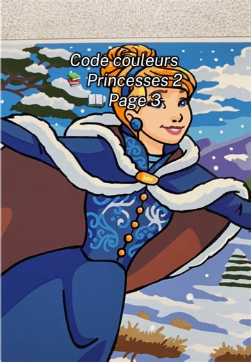 Code couleurs 📚 Princesses 2 📖 Page 3 #coloriagemysteredisney #disneycoloringbook #arttherapy #hachettedisney