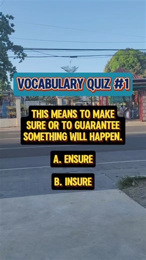 Vocabulary Quiz #1. #englishvocabulary #vocabulary #vocabularyquiz #grammarchallenge #grammarlesson #grammarquiz #grammar #englishlearning #learningenglish #englishisfun #englishlesson #reels #reelsviral #viralreels #viralreelsfbpage #spelling #SpellingQuiz #spellingchallenge #spellingbee | Learn English