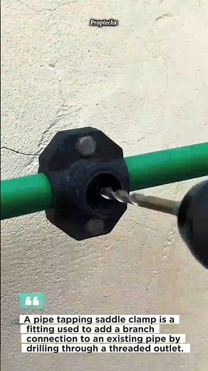 Pipe Saddle Clamp Installation Hack #plumbing #DIY #watersystem