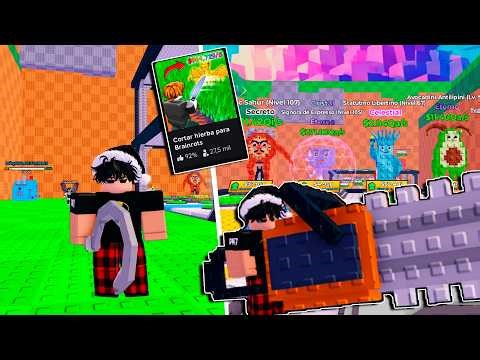 CORTAR el CESPED por BRAINROTS COMPLETO 😱en ROBLOX
