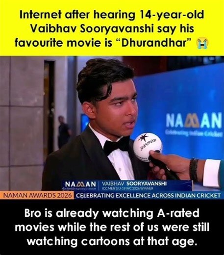 14-Year-Old Vaibhav Sooryavanshi’s Favourite Movie Reveal Sparks Internet Reactions 😅
