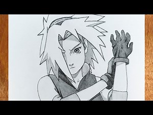 How to draw Sakura Haruno step by step | Anime drawing step by step