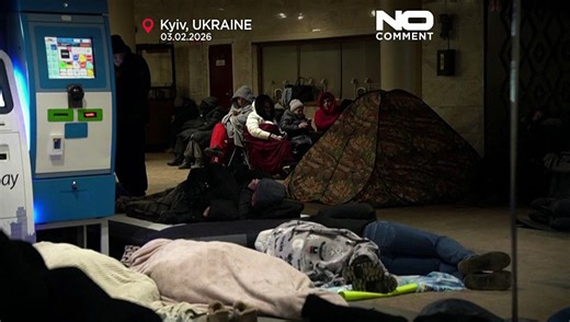Kyiv residents shelter in metro stations as Russian air strikes resume