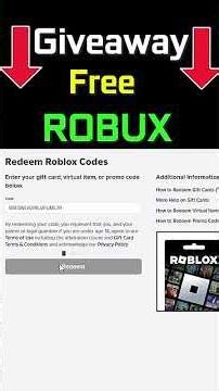 FREE ROBUX ROLOX Gift CARD Giveaway #giveaway #roblox #robux #shorts