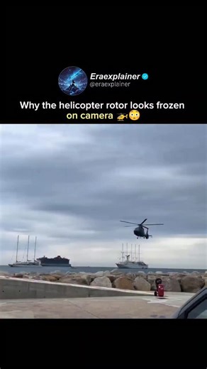 eraexplainer | Helicopter rotors may appear frozen or moving slowly on camera due to a visual effect called aliasing. When the camera’s frame rate or... | Instagram