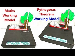 pythagoras theorem working model maths project using tree - howtofunda- maths project