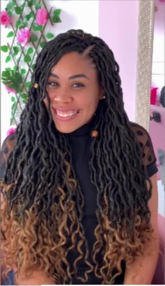 Goddess faux locs curly crochet hair pre looped crochet locs