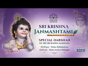 Sri Krishna Janmashtami Special Live Darshan at ISKCON Attapur on 16th August, 2025