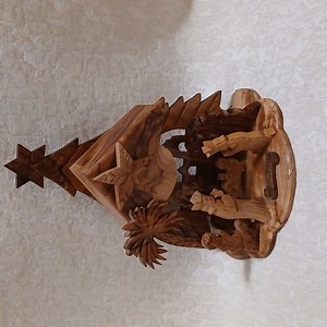 Musical wood God tree cave olive hand carved musical God,angel Figurine