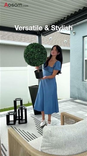 Outsunny Stackable Planters Set of 3 with Drainage Holes for Indoor/Outdoor Use | Aosom Offer