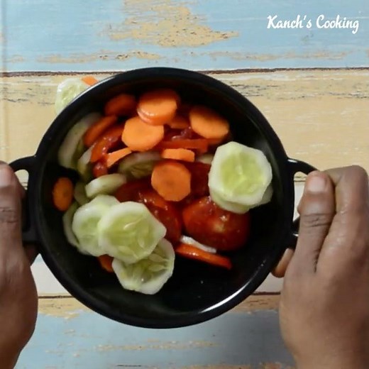 Vegetable Salad Recipe | Cucumber, Carrot, Tomato | Kanch's Cooking