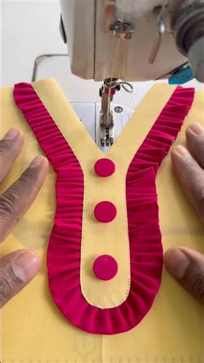 Easy neck sewing #neckdesign #shorts