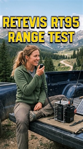Can the RT-95 really go 6 miles? Let's find out #amateurradio #shorts #rangetest