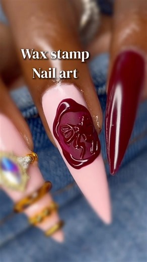 Wax stamp nail art tutorial #nails