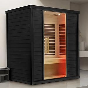[Hot Item] 4 Person Family SPA Garden Sauna Cabin Wooden Traditional Wet Steam Outdoor Sauna Room with Shower