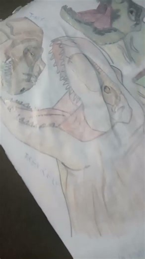 Desenho da T-Rex Rexy de Jurassic park e Jurassic word #jurassicworld #jurassicpark