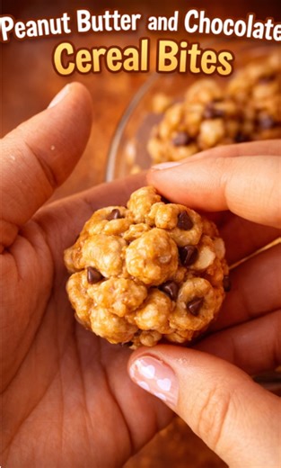 Peanut butter and chocolate cereal bites made easy