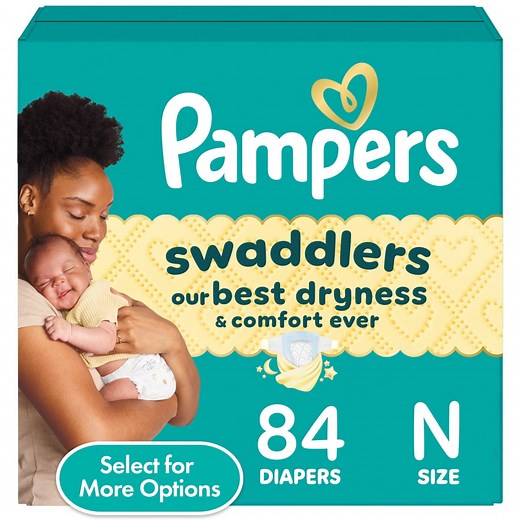 Pampers Swaddlers Baby Diapers Size Newborn, 84 Count (Select for More Options) - Walmart.com