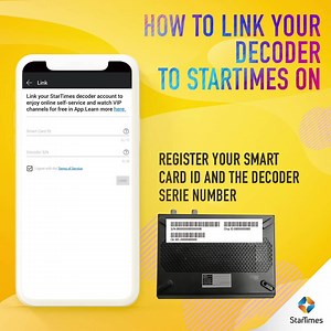 27 reactions · 8 comments | Do you know how to link your decoder to StarTimes ON? Do you know how to use StarTimes ON to pay for your StarTimes ON VIP orders and recharge your decoder? Download StarTimes ON via www.startimestv.com Follow the explanatory steps and enjoy the benefits of StarTimes ON!! #StarTimesON | StarTimes | Facebook