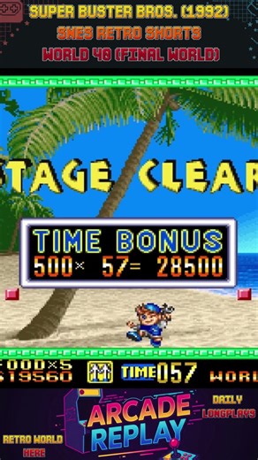 🎮 Super Buster Bros. (1992) – SNES Retro Shorts | World 40 (Final World) #retroshorts #snes