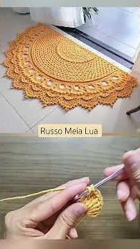 Russian half-moon crochet rug, step-by-step tutorial by Samuel Muleke, Artisan