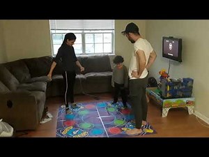 Play Twister Moves with Miguel, Gustavo and Franciele.