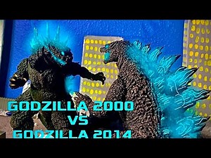Godzilla 2014 vs Godzilla 2000 ( stop motion battle)