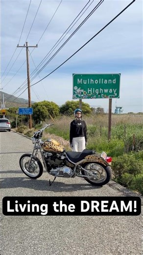 Riding Pacific Coast Highway through Malibu CA on our hot rod chopper 🔥