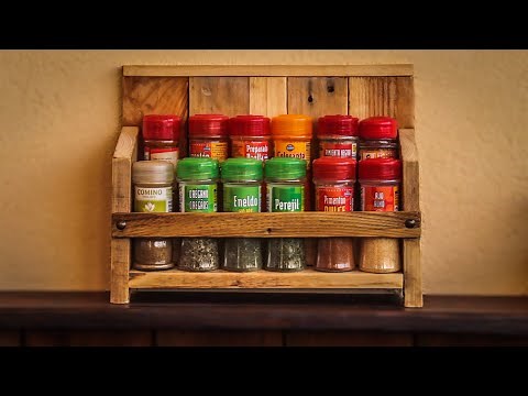 ▶️ Cómo Hacer un Mueble Especiero con Madera de Palet 💡 DIY Spice Rack