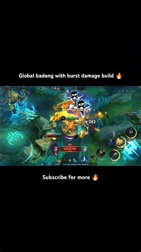 Global badang with burst damage build 🔥 #shorts #badang #mlbb #viral