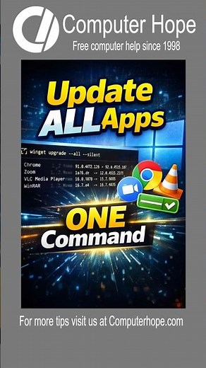 Update All Your Windows Apps with ONE Command #windows #techtips #productivity #shortcuts