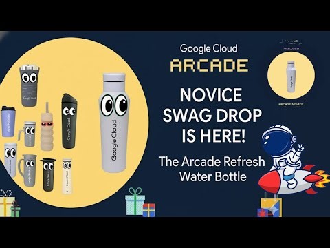 New Google Arcade SWAG Just Dropped! 🏆 Refresh Bottle Reveal | Arcade Novice & Trooper #qwiklabs