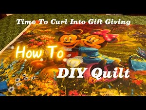 How To - Easy Panel + Nine Patch Throw Quilt Tutorial for Beginners