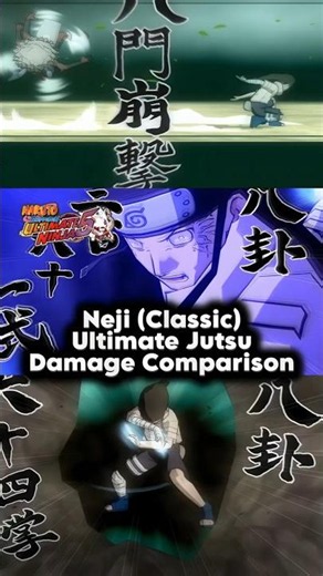 Neji (Classic) Ultimate Jutsu Damage Comparison #ytshorts #shorts