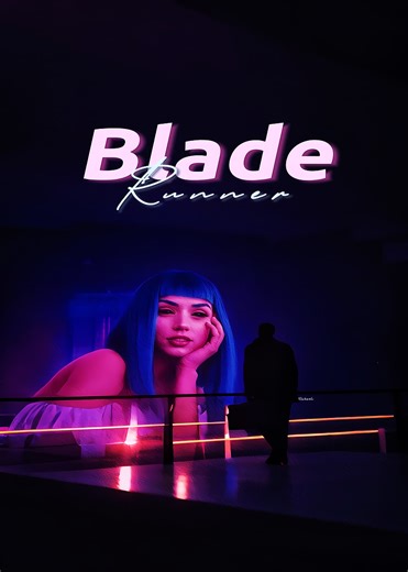 'Blade Runner Poster with Ana de Armas' Poster, picture, metal print, paint by Francesco_Ramani | Displate