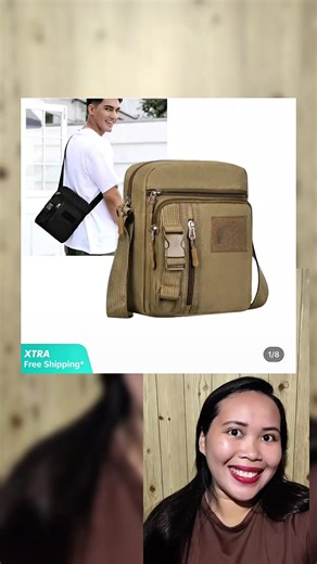 Waterproof Men's Sling Bag with 4 Zipper Pockets