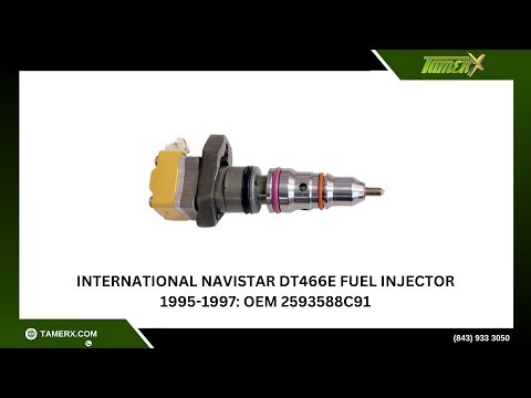 International Navistar DT466E Fuel Injector 1995-1997: OEM 2593588C91