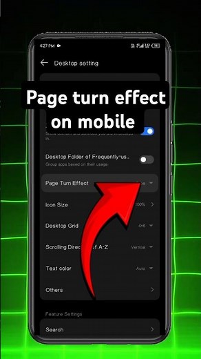 how to change Page turn effect # home screen transition # page turn effect on mobile