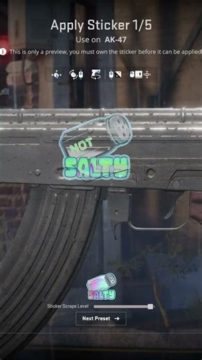 CS2 Sticker | Salty – Scrape secrets #shorts #cs2 #cs2shorts #csgo