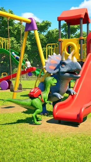 🎠 Dino Kids at the Park | Dinosaur Kids Song & Cartoon Story