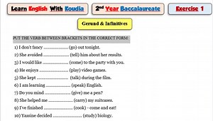 Unit 1 (Exercise 1: Gerund and Infinitives) سلسلة تمارين الإنجليزية #1 #2023goals #2023春婚 #2023 #1️ #الانجليزي #الانجليزية #الانجليزية #الانجليزيه_للجميع #الانجليزية_للمبتدئين | مكتبة افاق المستقبل
