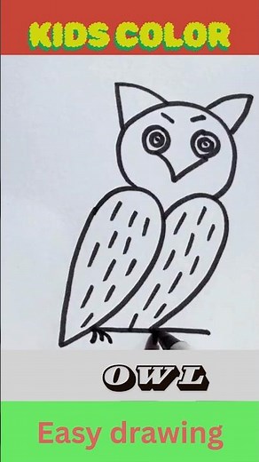 youtube how to draw owl!#how to draw owl#art #Easy##how# #drawingvideo