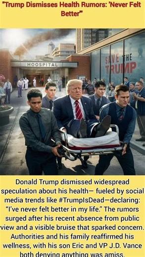 "Trump Health Rumors: 'Never Felt Better'"